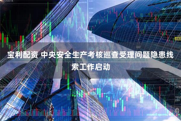 宝利配资 中央安全生产考核巡查受理问题隐患线索工作启动